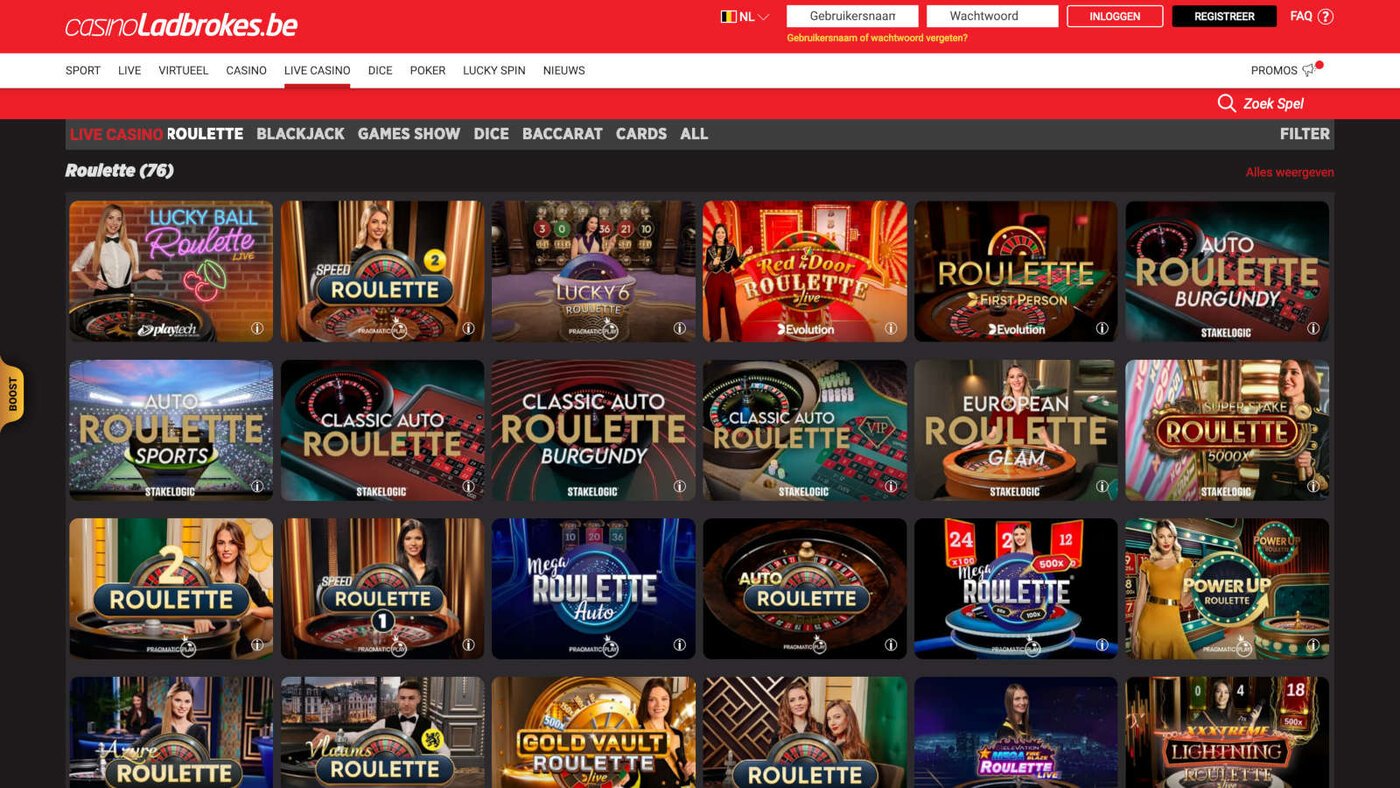 Vlaams gesproken live roulette